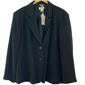 Talbots Black Polka Dot Blazer, Size 24
